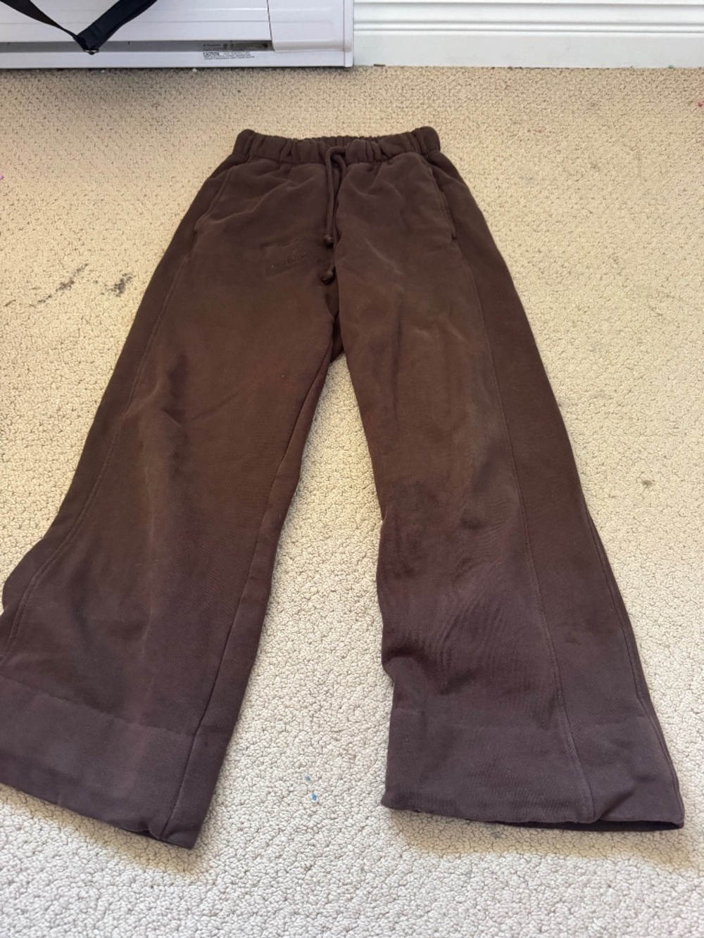 Garage brown sweat pants with patch